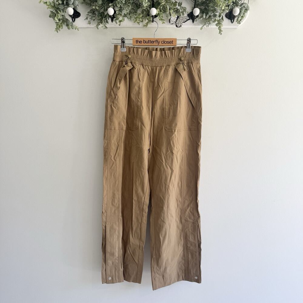 Athleta Khaki Trekkie High Rise Parachute Pant Size 4 outdoor hiking CP gorpcore